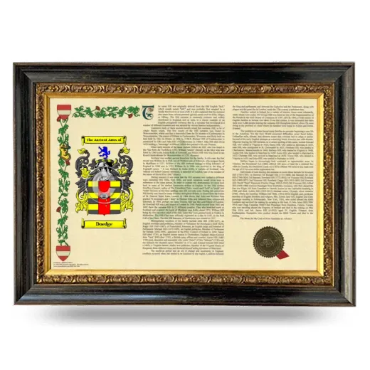 Doedge Armorial Landscape Framed - Heirloom
