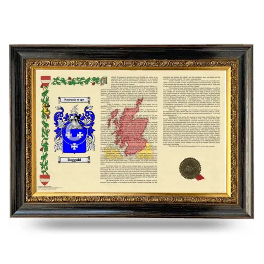 Doggold Armorial Landscape Framed - Heirloom