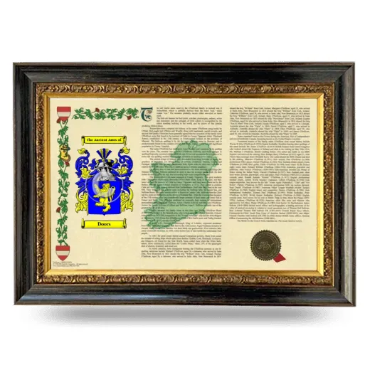 Doors Armorial Landscape Framed - Heirloom