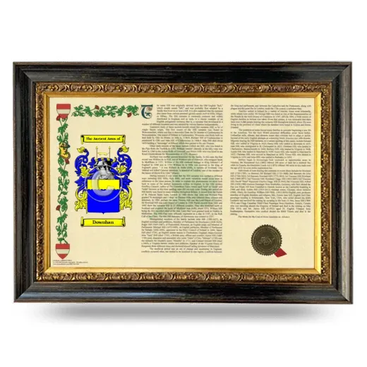 Downhan Armorial Landscape Framed - Heirloom