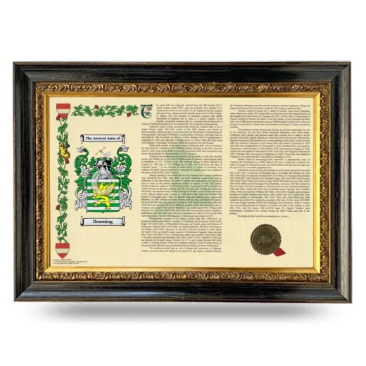 Downing Armorial Landscape Framed - Heirloom