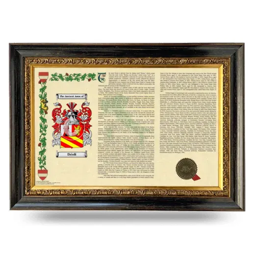Drioli Armorial Landscape Framed - Heirloom