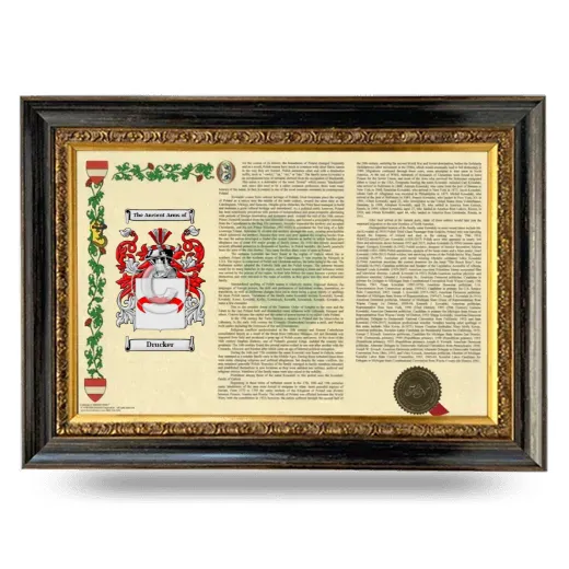 Drucker Armorial Landscape Framed - Heirloom