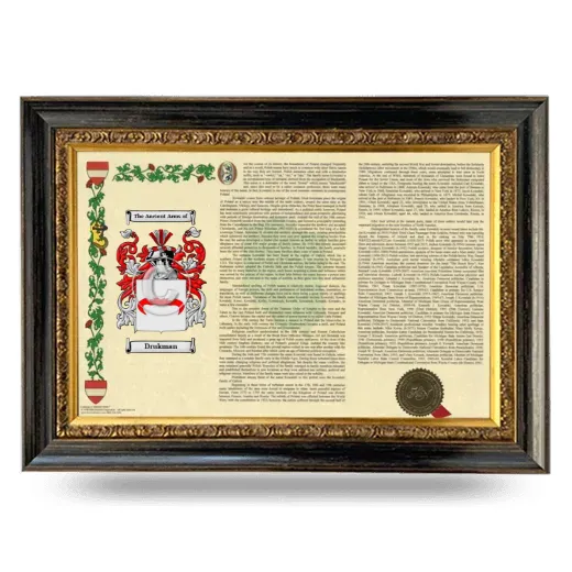 Drukman Armorial Landscape Framed - Heirloom