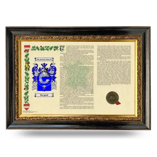 Du-gard Armorial Landscape Framed - Heirloom