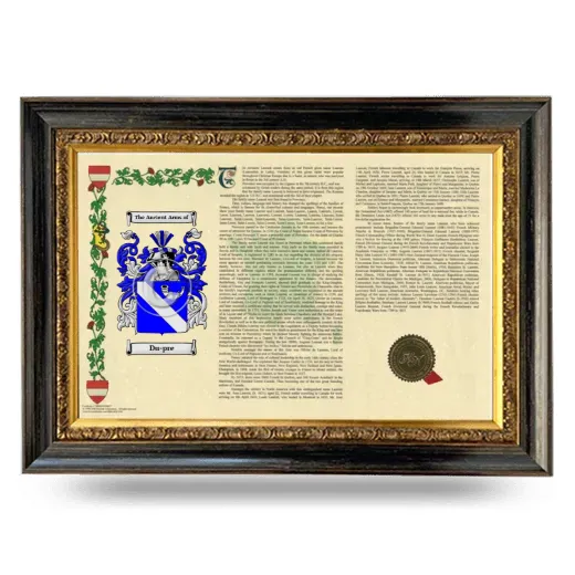 Du-pre Armorial Landscape Framed - Heirloom