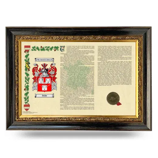 Dube Armorial Landscape Framed - Heirloom