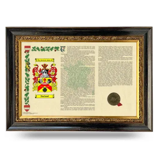 Duclaud Armorial Landscape Framed - Heirloom