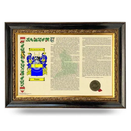 Dumm Armorial Landscape Framed - Heirloom