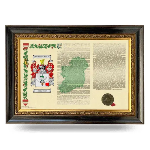 Dunavant Armorial Landscape Framed - Heirloom
