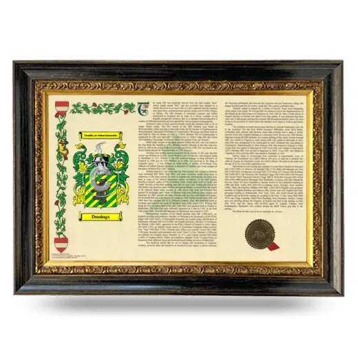 Dunings Armorial Landscape Framed - Heirloom