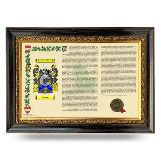 Dunson Armorial Landscape Framed - Heirloom