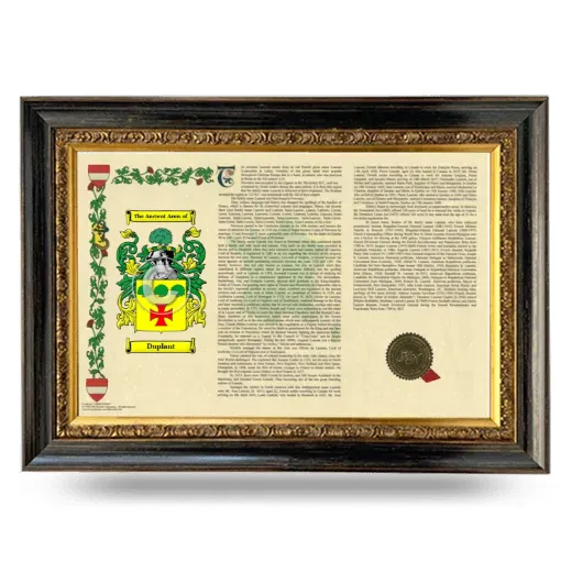 Duplant Armorial Landscape Framed - Heirloom
