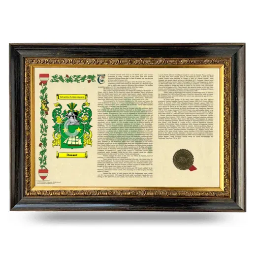 Durant Armorial Landscape Framed - Heirloom