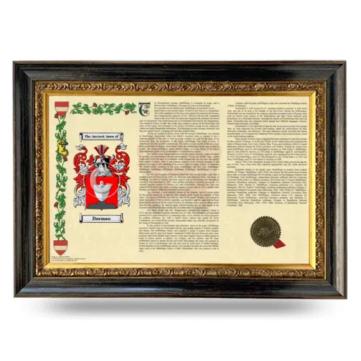 Durman Armorial Landscape Framed - Heirloom