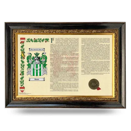 Duser Armorial Landscape Framed - Heirloom