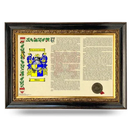 Ebbers Armorial Landscape Framed - Heirloom