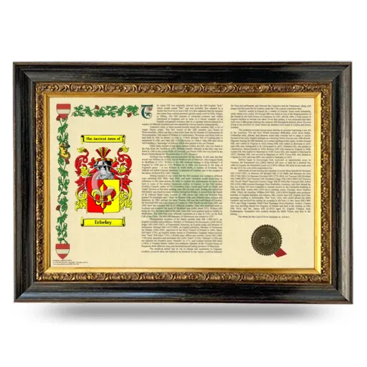 Echelay Armorial Landscape Framed - Heirloom