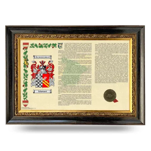Echevarri Armorial Landscape Framed - Heirloom