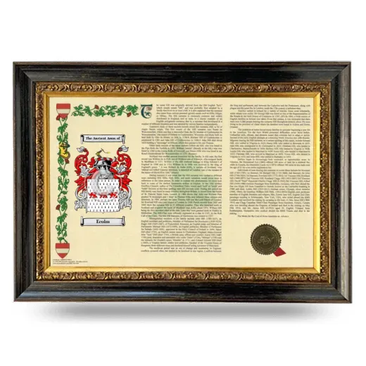 Ecolm Armorial Landscape Framed - Heirloom