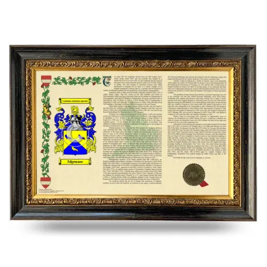 Edgeware Armorial Landscape Framed - Heirloom
