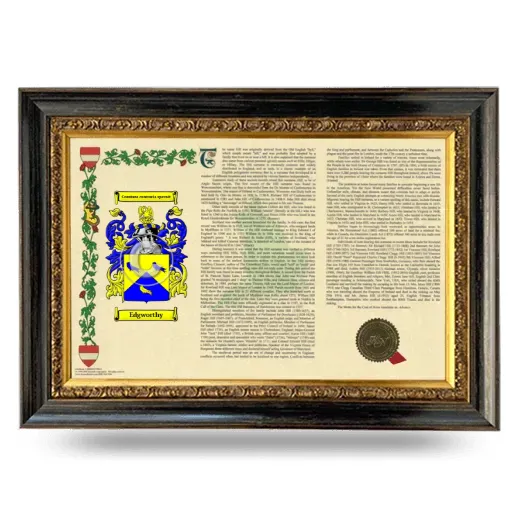 Edgworthy Armorial Landscape Framed - Heirloom