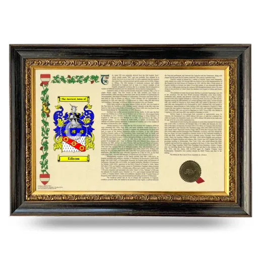 Edisom Armorial Landscape Framed - Heirloom