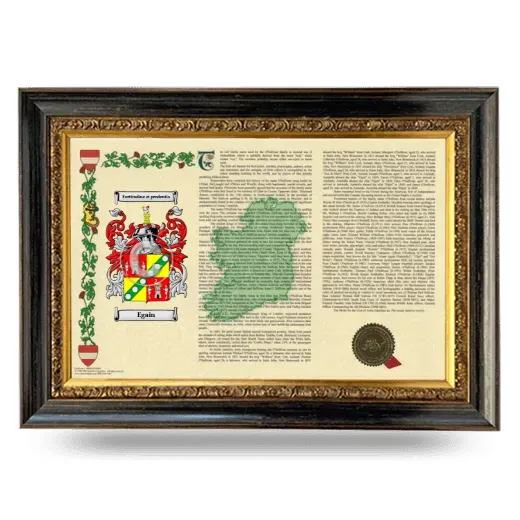 Egain Armorial Landscape Framed - Heirloom