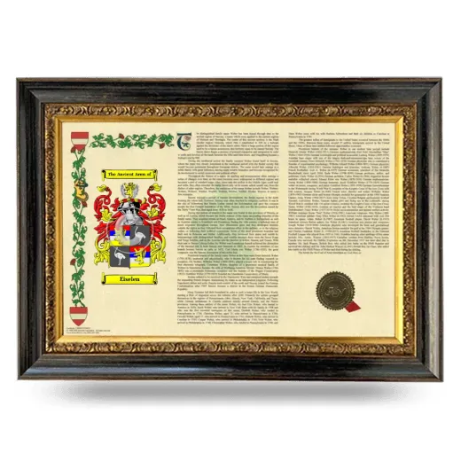 Eiselen Armorial Landscape Framed - Heirloom