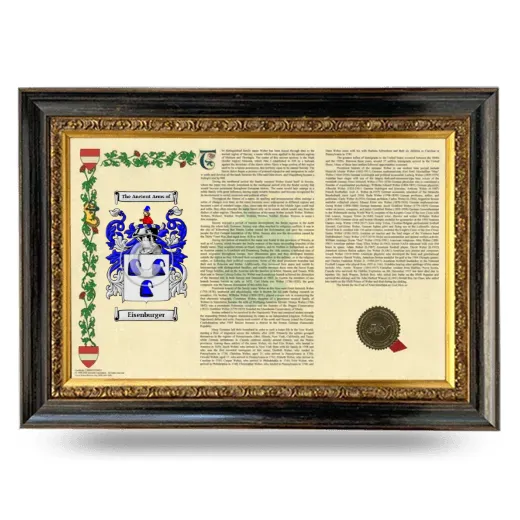 Eisenburger Armorial Landscape Framed - Heirloom