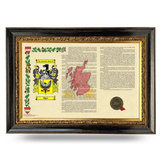 Elges Armorial Landscape Framed - Heirloom