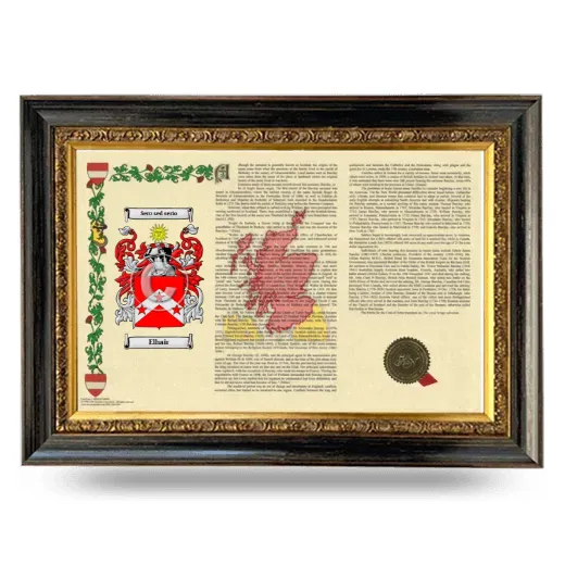Elhair Armorial Landscape Framed - Heirloom