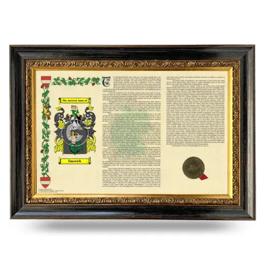 Emerick Armorial Landscape Framed - Heirloom