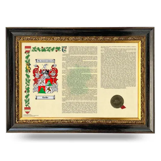 Encke Armorial Landscape Framed - Heirloom