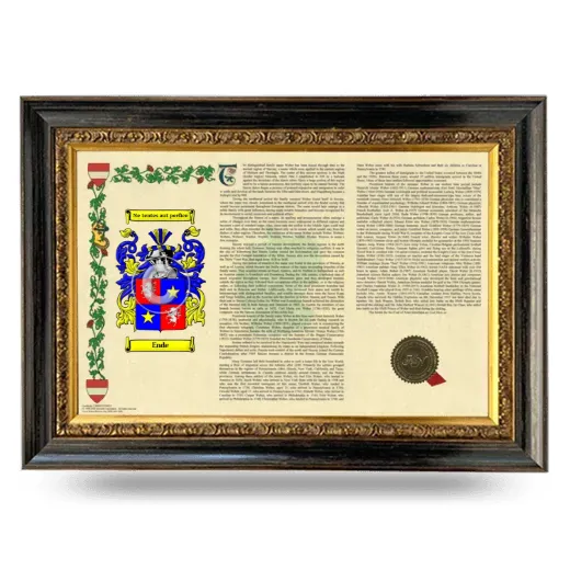 Ende Armorial Landscape Framed - Heirloom