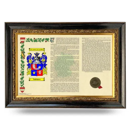 Endeman Armorial Landscape Framed - Heirloom