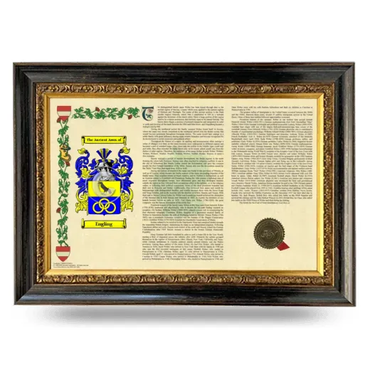 Engling Armorial Landscape Framed - Heirloom