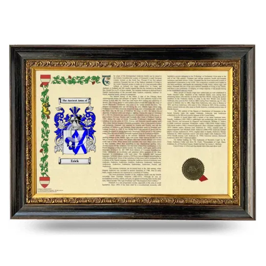 Erick Armorial Landscape Framed - Heirloom
