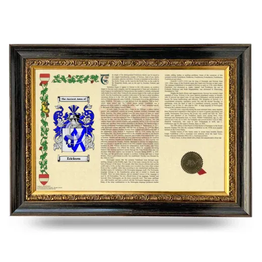 Ericksen Armorial Landscape Framed - Heirloom