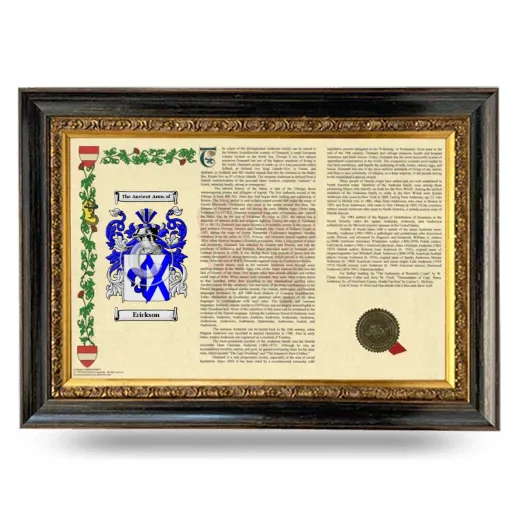 Erickson Armorial Landscape Framed - Heirloom