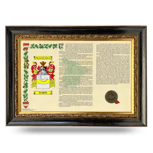 Escajeda Armorial Landscape Framed - Heirloom