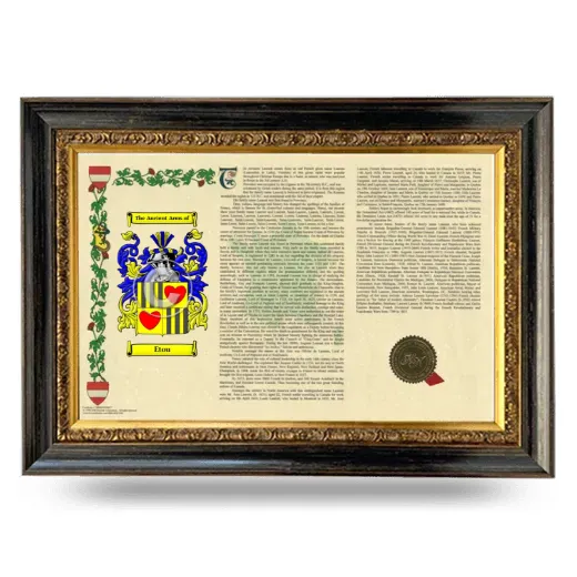 Etou Armorial Landscape Framed - Heirloom
