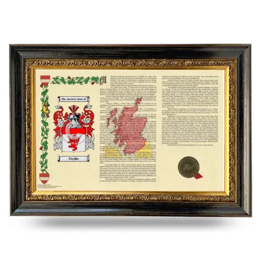 Etryke Armorial Landscape Framed - Heirloom