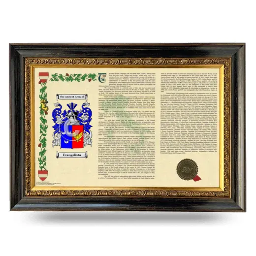Evangelista Armorial Landscape Framed - Heirloom
