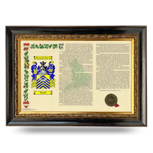 Evrard Armorial Landscape Framed - Heirloom