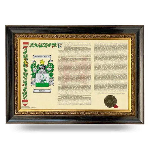 Exford Armorial Landscape Framed - Heirloom