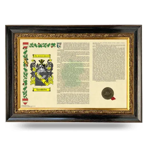 Eysenhofen Armorial Landscape Framed - Heirloom