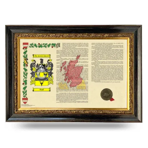 Faal Armorial Landscape Framed - Heirloom