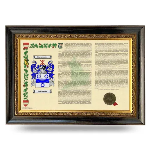 Fairbanks Armorial Landscape Framed - Heirloom