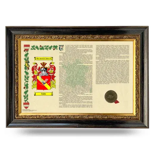 Faite Armorial Landscape Framed - Heirloom